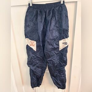 Vintage Lanzera UVA Cavaliers wind track pants elastic waist ankle zipper